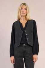 LADIES WOVEN SLEEVELESS JACKET - Image 3