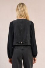 LADIES WOVEN SLEEVELESS JACKET - Image 4